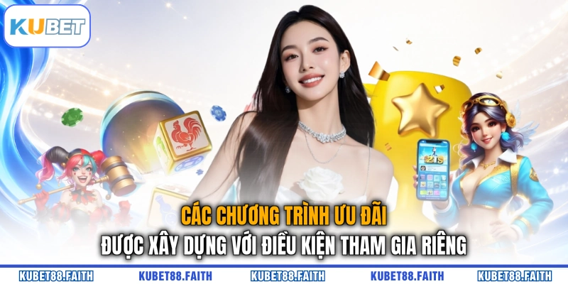 Các chương trình ưu đãi được xây dựng với điều kiện tham gia riêng